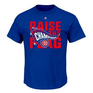 NEW Chicago Cubs Majestic Royal Champions T-Shirt